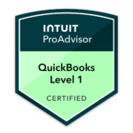 Intuit ProAdvisor QuickBooks Level 1 Certified badge